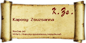 Kaposy Zsuzsanna névjegykártya