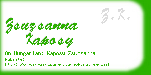 zsuzsanna kaposy business card